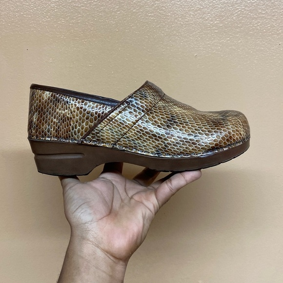 Sanita Snakeskin Danish Clogs - Picture 4 of 17